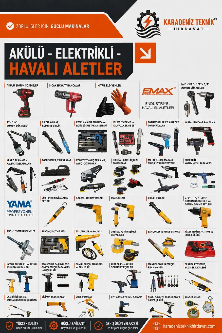 Akülü, Elektrikli ve Havalı Aletler ürün afişi